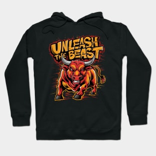 Fierce Bull Graffiti Design: Unleash the Beast Hoodie